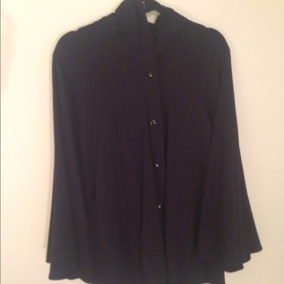 American Apparel hooded cape in black