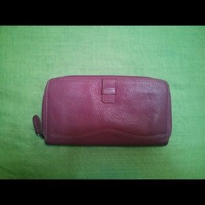 Tignanello pink leather wallet