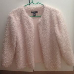 Powder pink fluffy cardigan