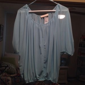 Mint peasant shirt