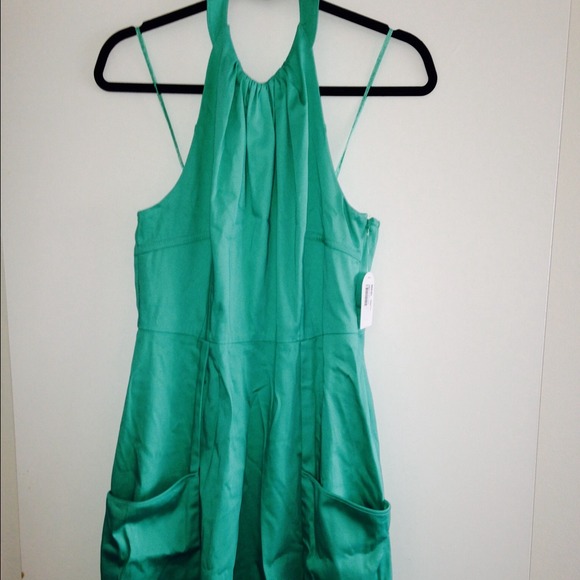 NWT Jessica Simpson green halter dress, size 10