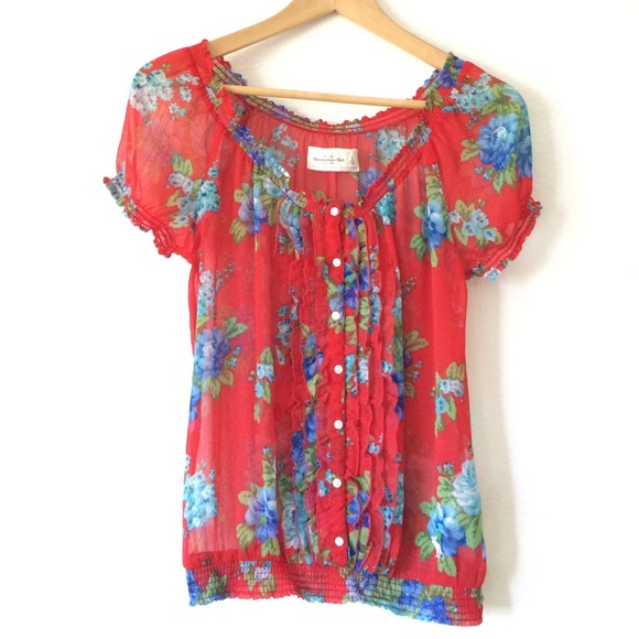 A&F Floral Top