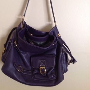 Purple Leather Handbag