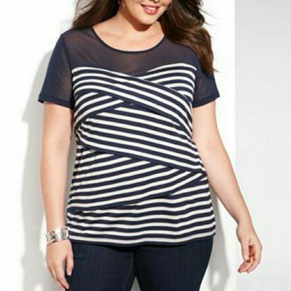 INC International Concepts Tops - INC Tiered Striped Top
