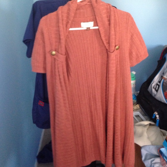 Burnt orange Sonoma short sleeved cardigan