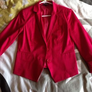Hot pink 3/4 length blazer