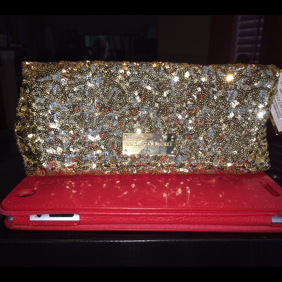 Victoria Secret Gold Sequin Clutch