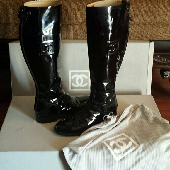 Authentic CHANEL High Black Boots