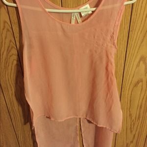 Light pink high low top