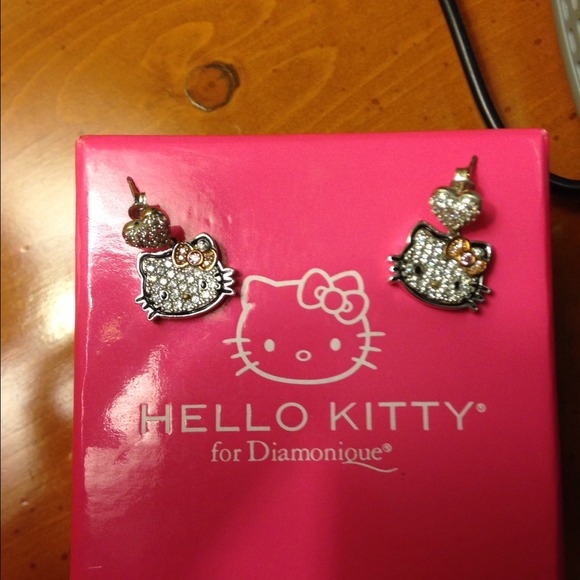 Hello Kitty for Diamonique earrings