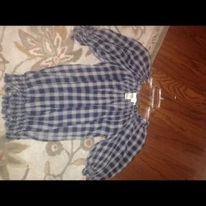 Max Studio navy print shirt. Size small