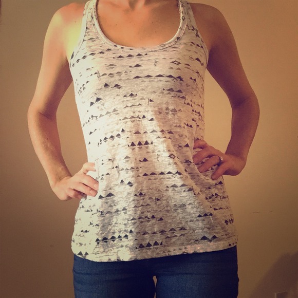 American eagle outfitters burnout gray tank top