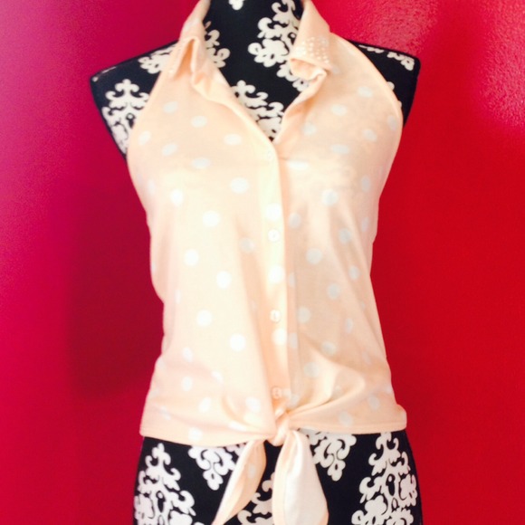 Peach halter top