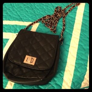 ALDO black long side bag