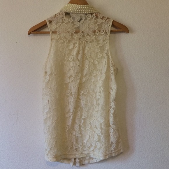 Lace Button Up - Picture 2 of 4