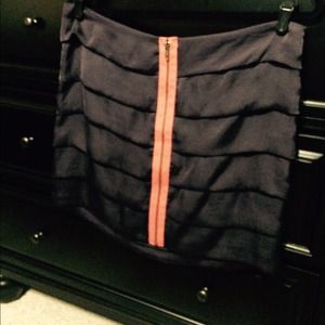 Silk purple and coral skirt