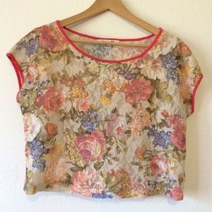 Forever 21 Floral Lace Top