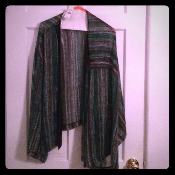 Green and black kimono plus size 3x plus size