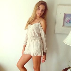 Eggshell/white urban outfitters romper