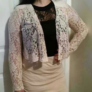 Lace Nude Bolero - L