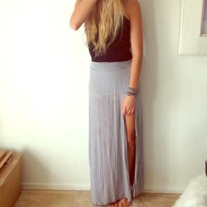 Brandy Melville striped maxi skirt w/ slit