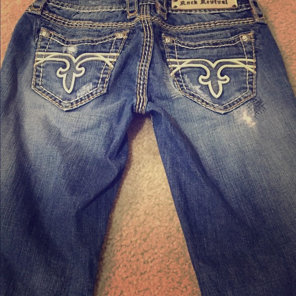 Buckle jeans.  Rock Revival