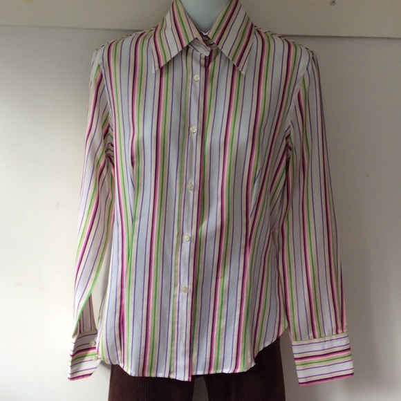 Etro Milano Striped Button Down Top