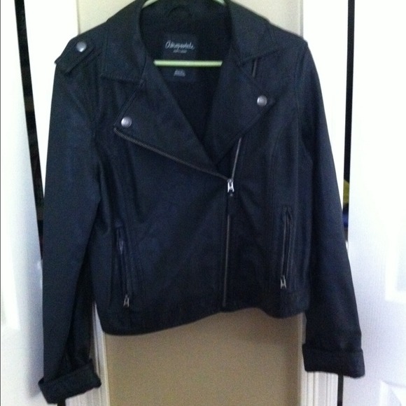 Black leather jacket