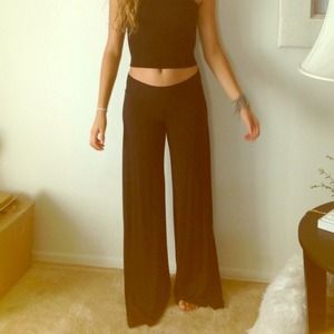 Green dragon flowy dark blue bottoms