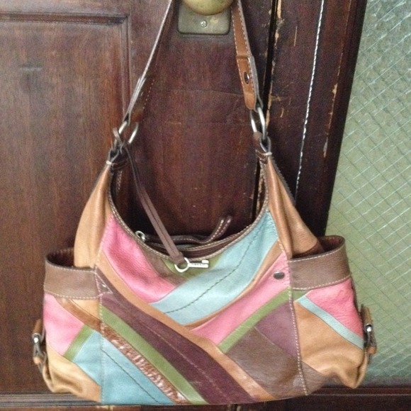 Fossil multi-colored earth tone purse