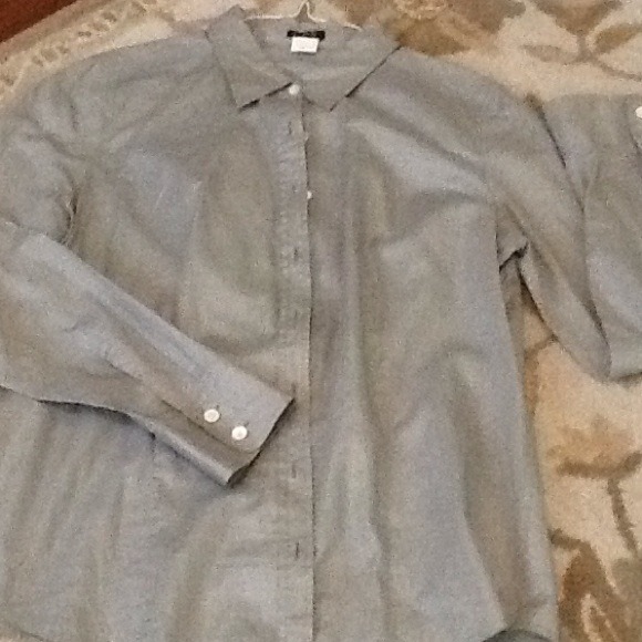 JCrew light grey button reserved for elleuh