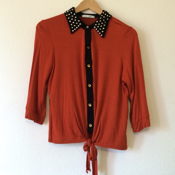 Orange Button Up