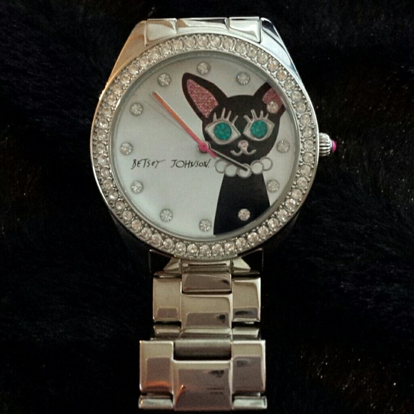 Betsey Johnson kitty watch