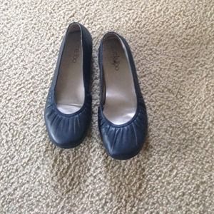 Navy flats. Barely worn.  Maybe twice