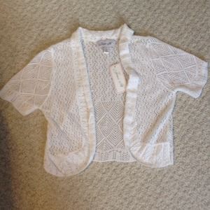 White crotchet cardigan!!