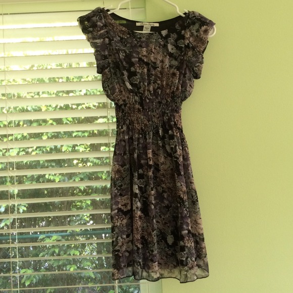 Floral Print Chiffon Dress