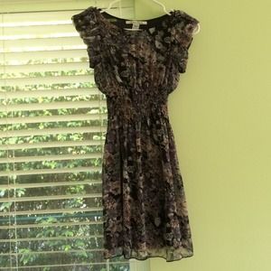 Floral Print Chiffon Dress