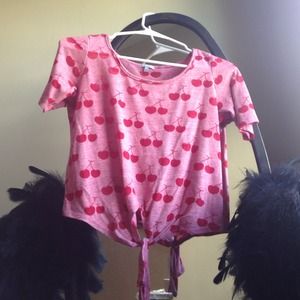 Cherry cropped top