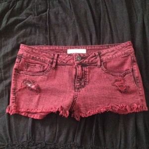 Bullhead Black Red Shorts from Pacsun.