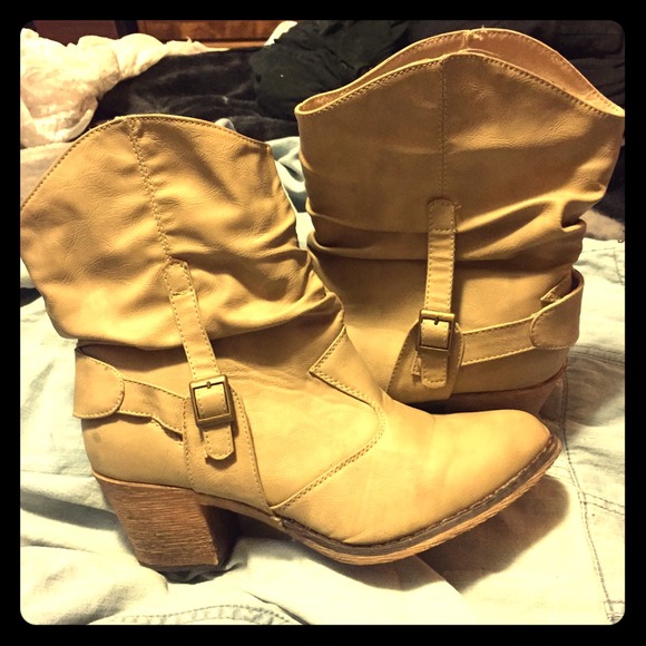 Tan booties