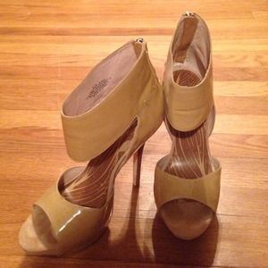Ankle Strap Nude Heels