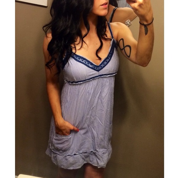 Blue & White Striped Sun Dress