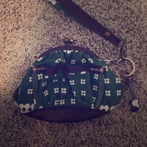 Lucky brand wristlet clutch and keychain