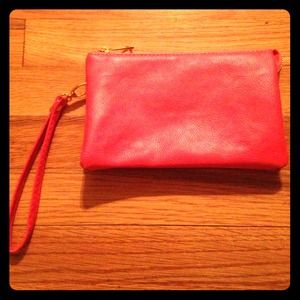 Beautiful Coral Clutch Wristlet
