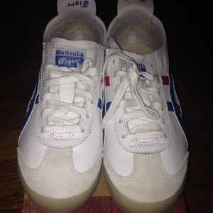 👟Tiger White red and blue sneaker 👟