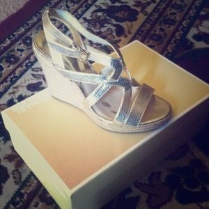 Michael Kors Gold Wedges