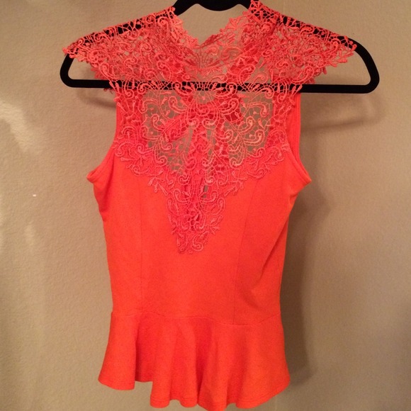 Lace Peplum Blouse