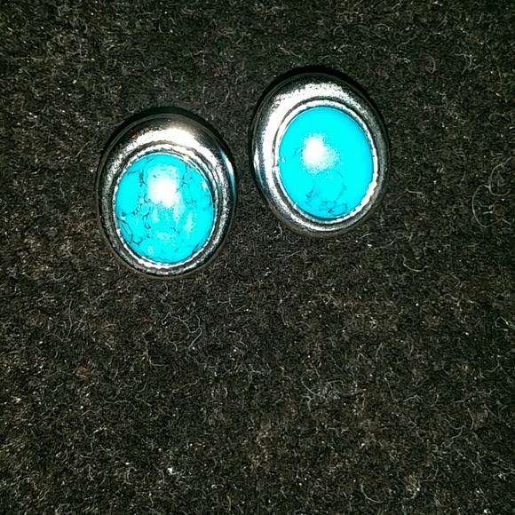 Aqua blue earrings