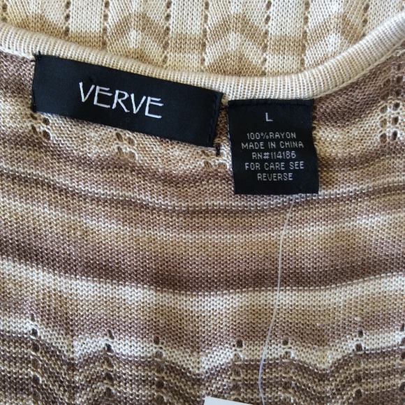 Verve Striped beige tones sweater - Picture 4 of 4