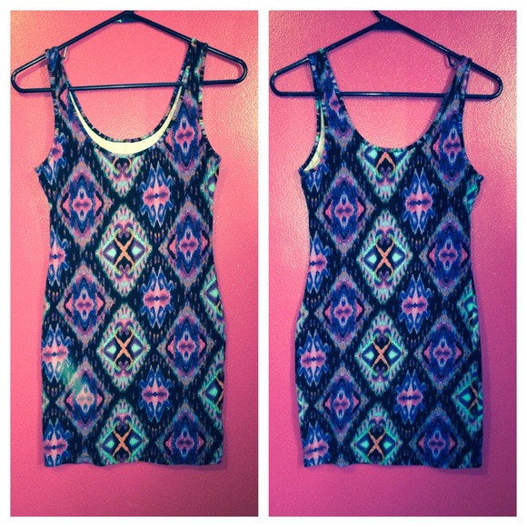 Tribal print dress. Bodycon